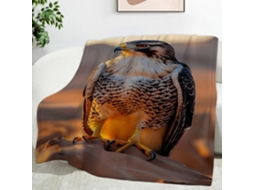 Manta com Estampa de Falcão peregrino 130x150 Cm Multifuncional Macia e Aconchegante em Flanela Ideal para Cam