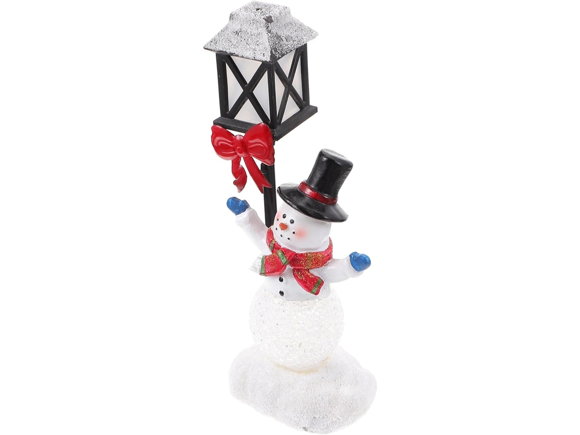 Luminária Noturna Decorativa De Natal Homoyoyo Em Resina Branca