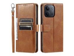 Tkdaddy Para Xiaomi Redmi 15c 5g (ue) (173 Mm) / 15c 4g (ue) (173 Mm) Capa Com 6 Compartimentos Para Cartões, Couro Sintético, Capa Antiqueda Com Alça