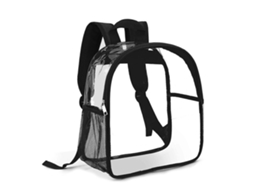 Mochila Transparente Com Espaço Suficiente Para Livros E Ipad, Ideal Para Viagens Casuais. Preta.