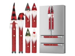 Conjunto de 8 Capas para Alças de Geladeira Natalinas Gnome Tomte Suíço S/MARCA