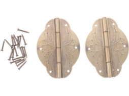 2 Dobradiças De Latão Para Armário, Estilo Antigo, Pequenas, Caixas