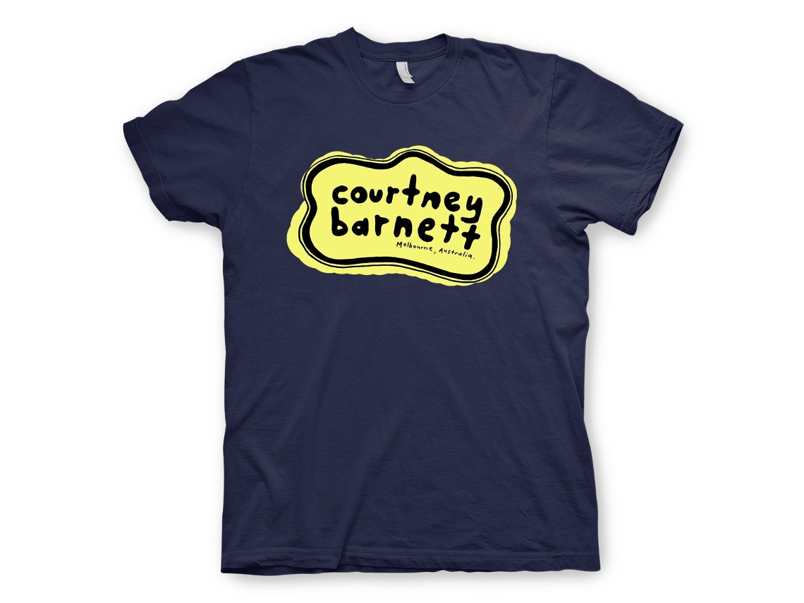 Camiseta Courtney Barnett com logo amarelo ROCKINSTONE Unissex Adulto Mais Vendida Tamanho: G