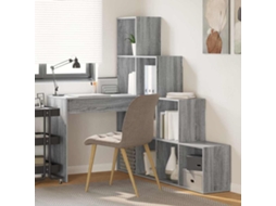 Vidaxl Secretária De Canto Cinza Sonoma 101,5 X 149,5 X 149,5 Cm
