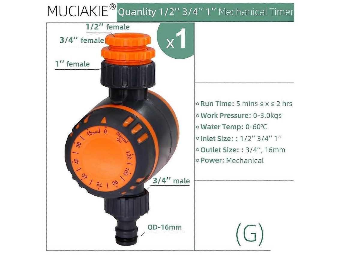 Regulador De Irrigação Automático Programável, Resistente, Para Jardim E Interior(g)