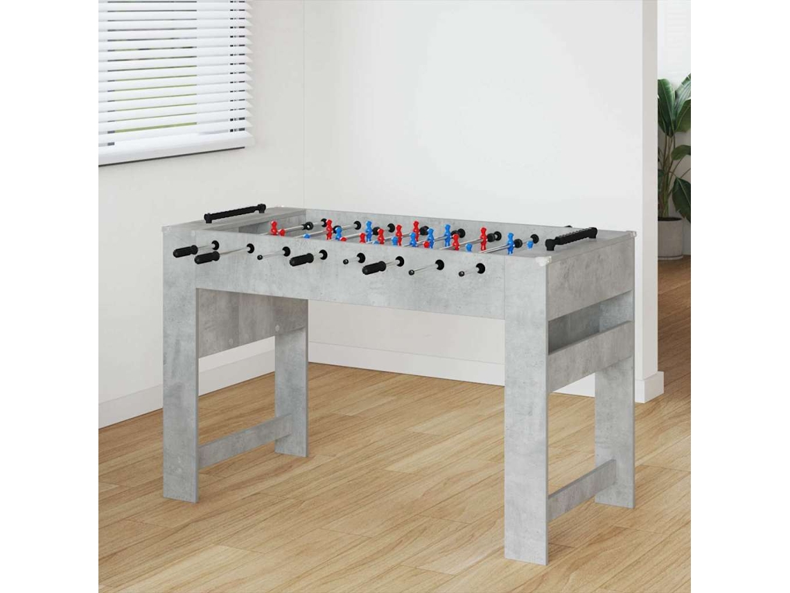 Vidaxl Mesa De Pebolim Cinzento Concreto 125 X 60,5 X 80 Cm