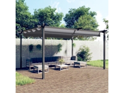Vidaxl Gazebo De Jardim Com Telhado Retrátil 4x3 M Antracite