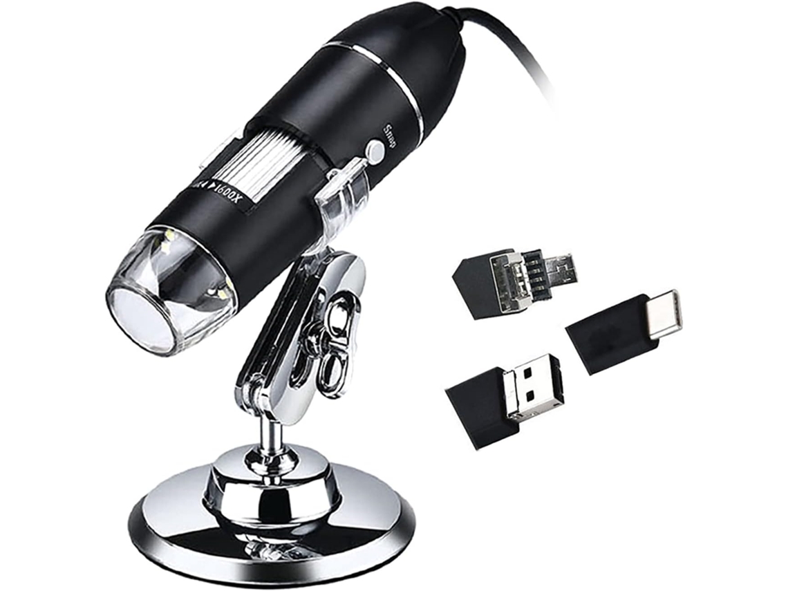 Microscópio Digital 3 Em 1 Com Usb, Micro Usb E Slot Ci. Microscópio