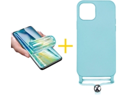 Capa + Película para iPhone 11 Pro ACCETEL Verde Água