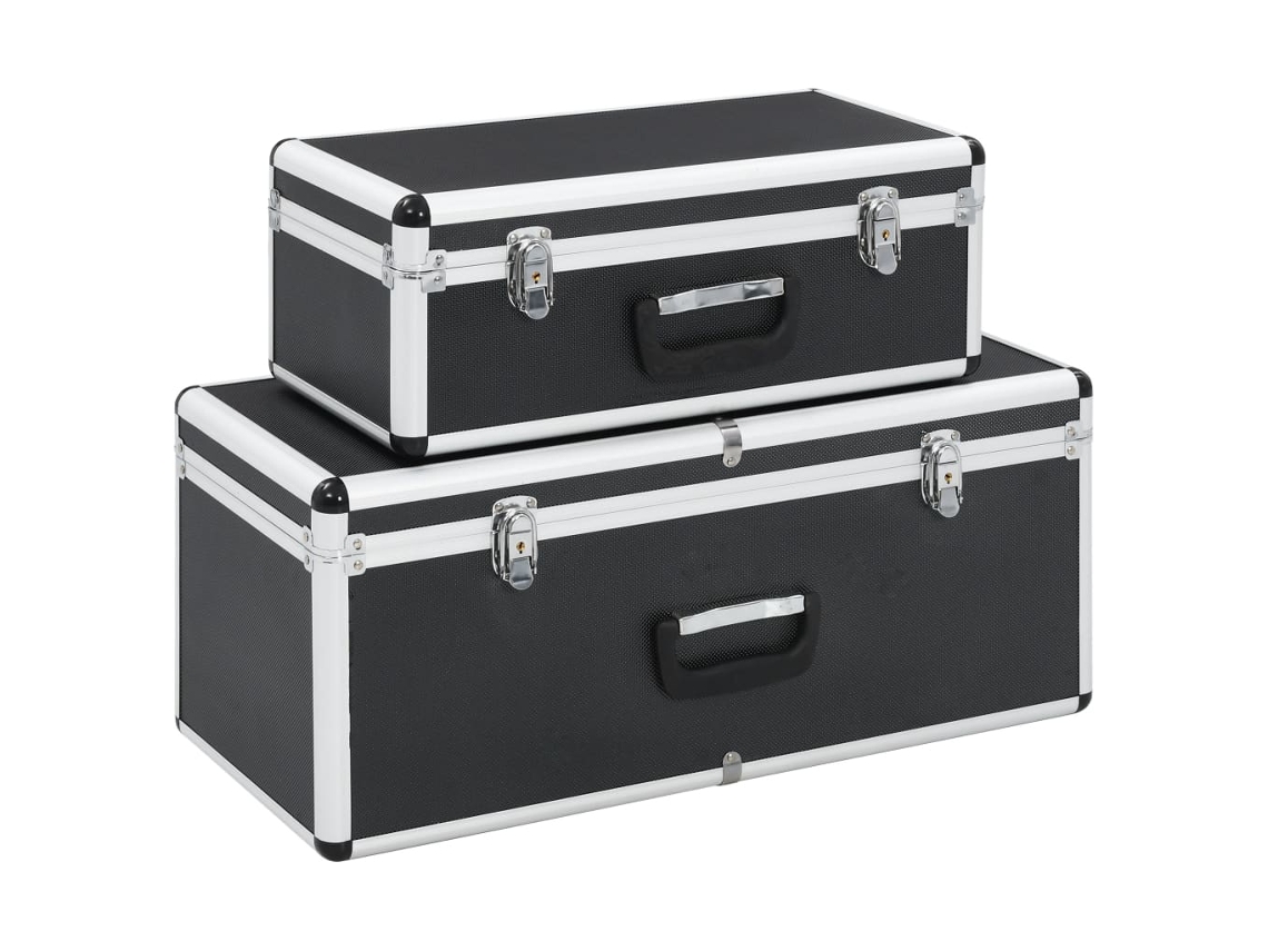 Conjunto 1 Storage Case, Storage Cases Vidaxl Preto Alumínio (n/a)
