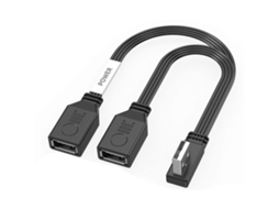 Lurelia Cabo Divisor Usb, Transferência De Dados, 90°, Usb2.0, 65 W, Telemóveis