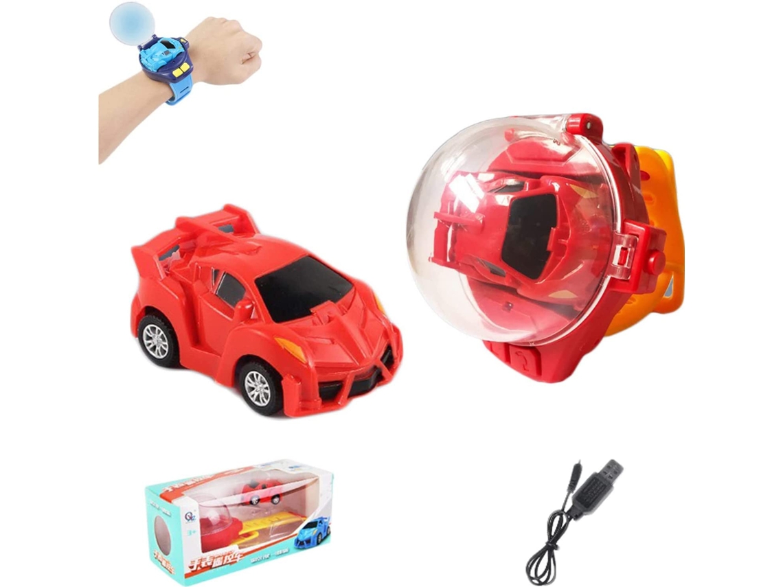 Primerox brinquedo Carro Controle Remoto com Relógio Usb Carregável para Crianças com Capa Protetora