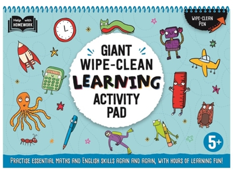 Livro 5 Giant Wipe-Clean Learning Activity Pad de Autumn Publishing (Inglês)