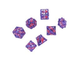 Mali conjunto de Dados de Metal Poliedros Coloridos para Rpg e Ensino 7 Peças