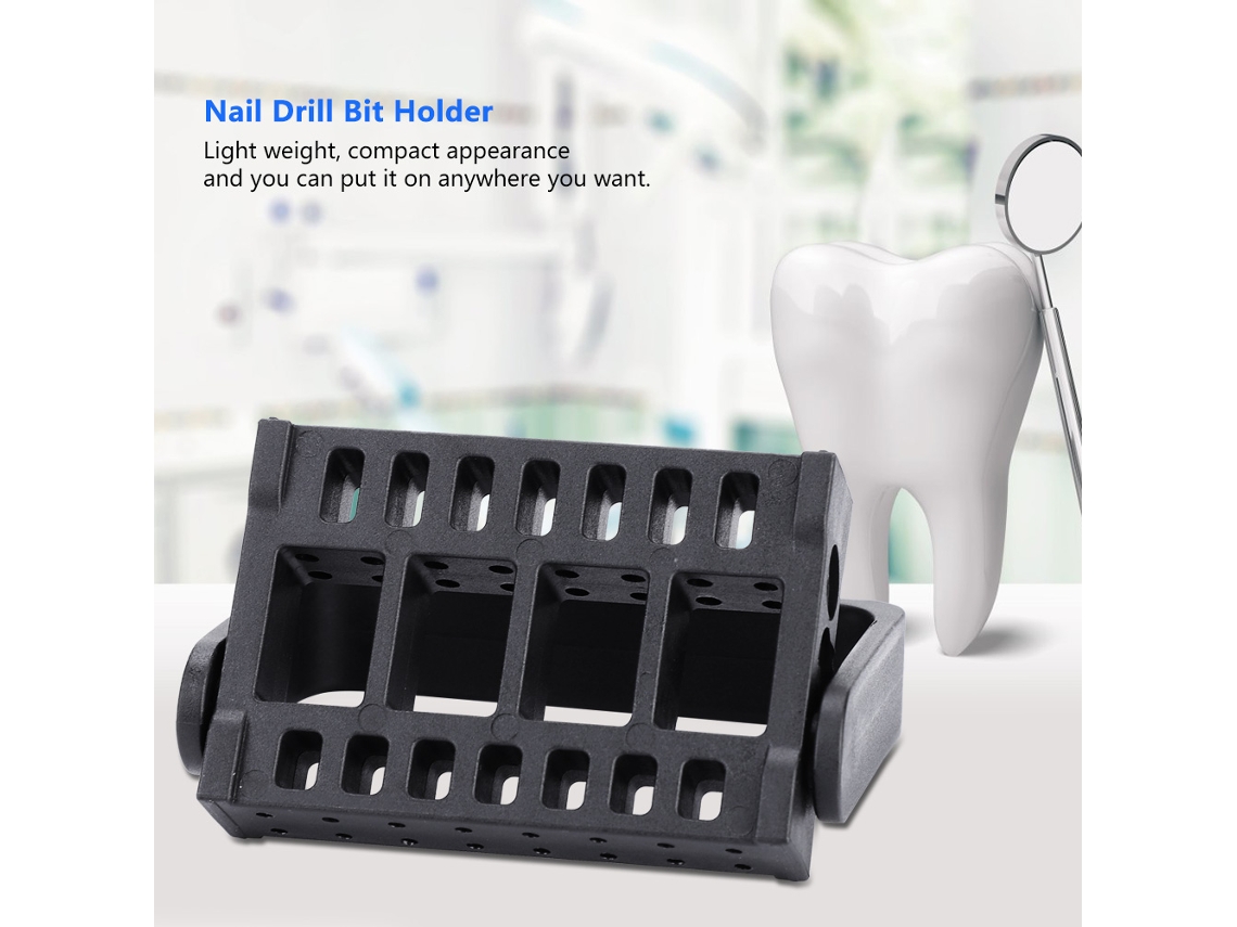 Suporte Para Brocas De Mezcladora Dental E De Unhas Com 16 Buracos, Leve, Para Manicure E Lojas