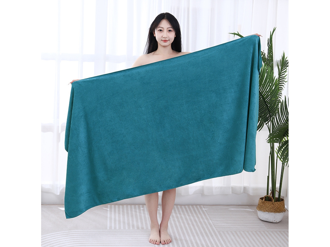 Toalhas De Banho Em Algodão 150x200cm Jumbo Extra Grandes macias, Absorventes, Espessas, Qualidade De Hotel De Luxo Azul Pavão Hexinyigjly