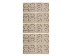 10pcs Pele Prática De Tatouagem De Couro Cabeludo Sem Tinta Duas Faces Para Micropigmentação De Couro Cabeludo