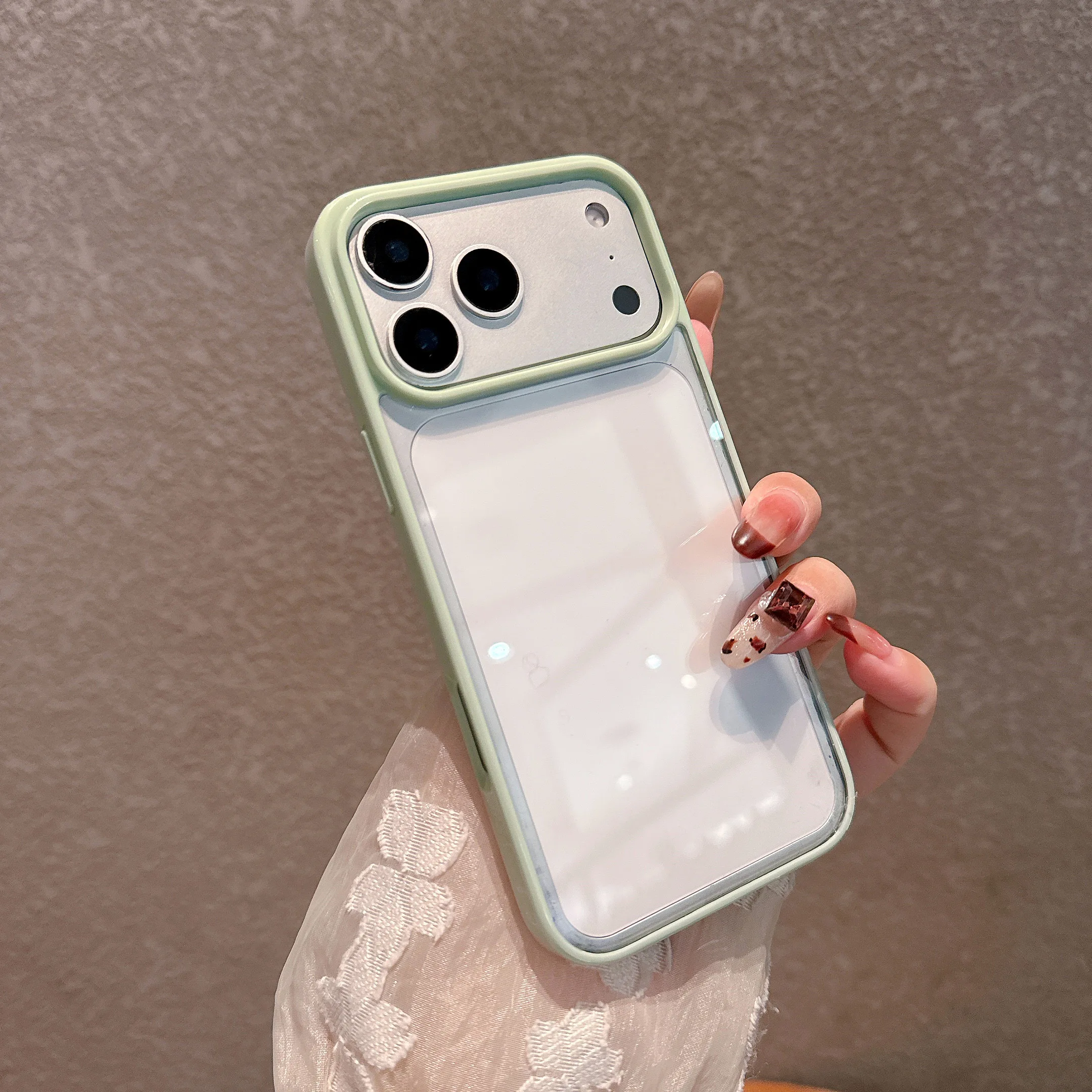 Capa Para Celular Com Moldura (iphone 15), Capa Protetora Transparente À Prova De Choque.