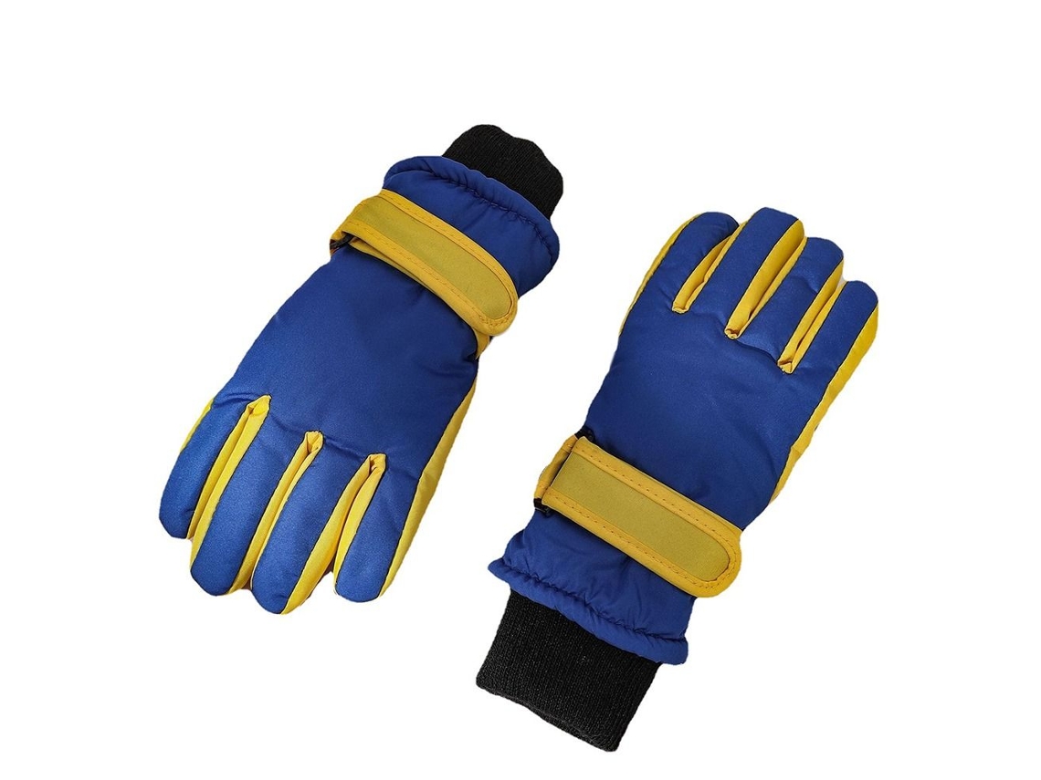 Luvas De Esqui Infantis Manga Comprida Azul Promoção Aquaforge