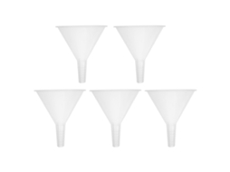 Conjunto De 5 Funis Plástico Transparente Para Laboratório, Filtro Científico Triangular Para Experimentos Escolares E