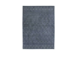 Tapete De Sala Com Padrões De Losangos Azuis 133x180