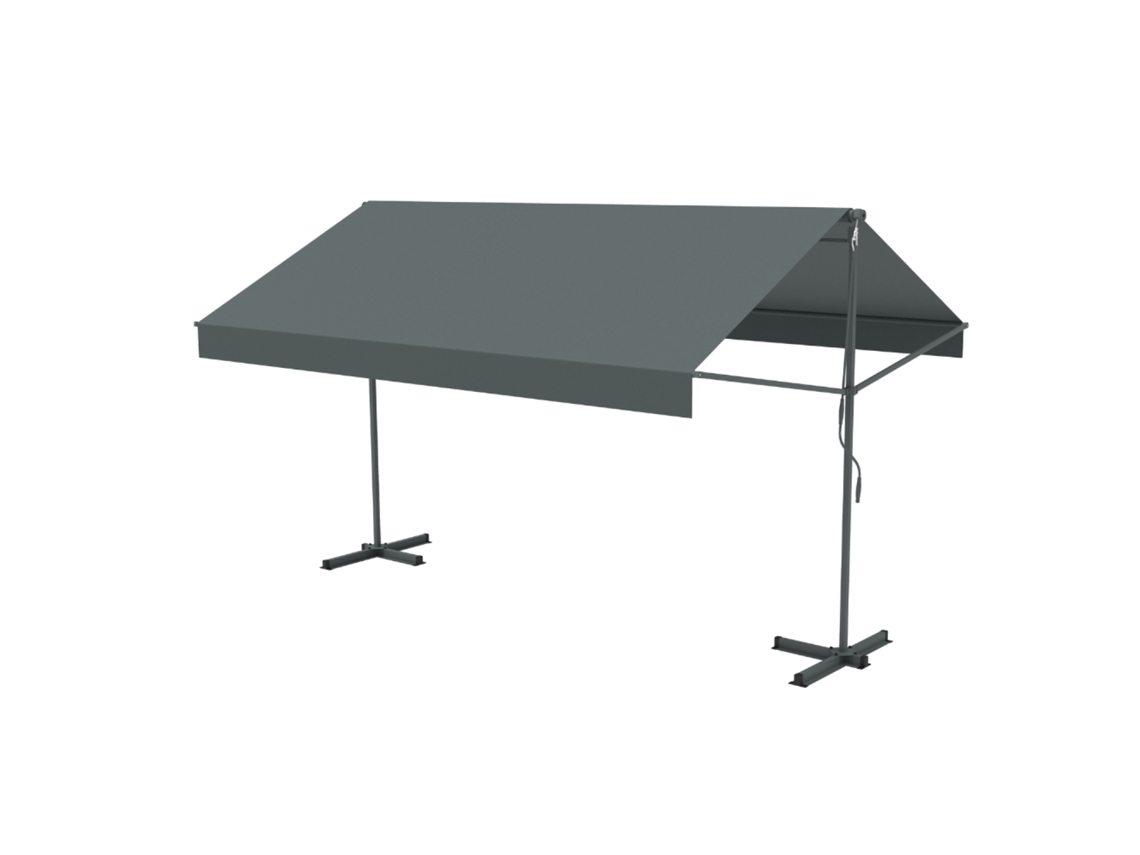 Toldo Duplo Inclinado Manual 2 95 X 3 M Cinzento Iseo CONCEPT U