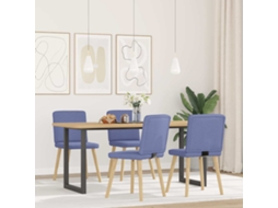 Vidaxl Cadeiras De Jantar 4 Pcs Jeans Tecido Azul