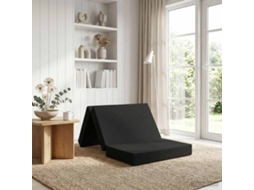Vidaxl Sofá Cama Dobrável 80 X 67 X 45 Cm Preto