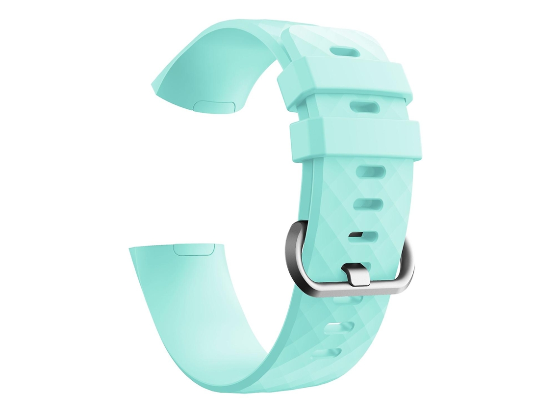 Pulseira de substituição de silicone com grãos de diamante para smartwatch Fitbit Charge3/Charge4 Ly Ebike (grande)
