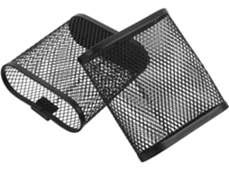 Conjunto de 2 Alipis com Porta lápis Ovais Metal para Pendurar, Organizador Canetas Multifuncional em Tela Met