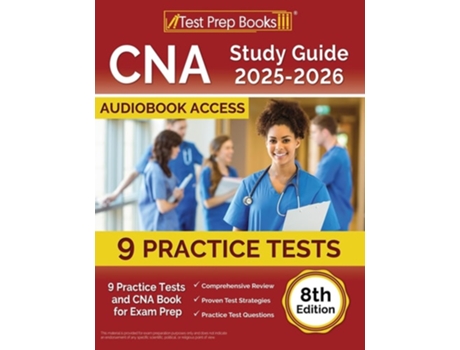 Livro CNA Study Guide 2025-2026 7 Practice Tests and CNA Book for Exam Prep 8th Edition de Lydia Morrison (Inglês)