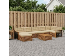 Vidaxl Conjunto De Sofás Para Exterior 8 Pcs Natural E Bege