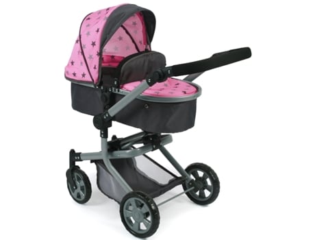Cochecito De Muñecas Convertible Mika, Estrellitas Gris Bayer Chic 2000