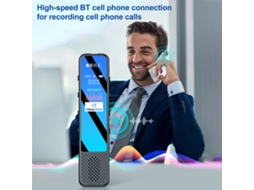 Gravador de Voz LAXISCREED 3 Microfones Bluetooth