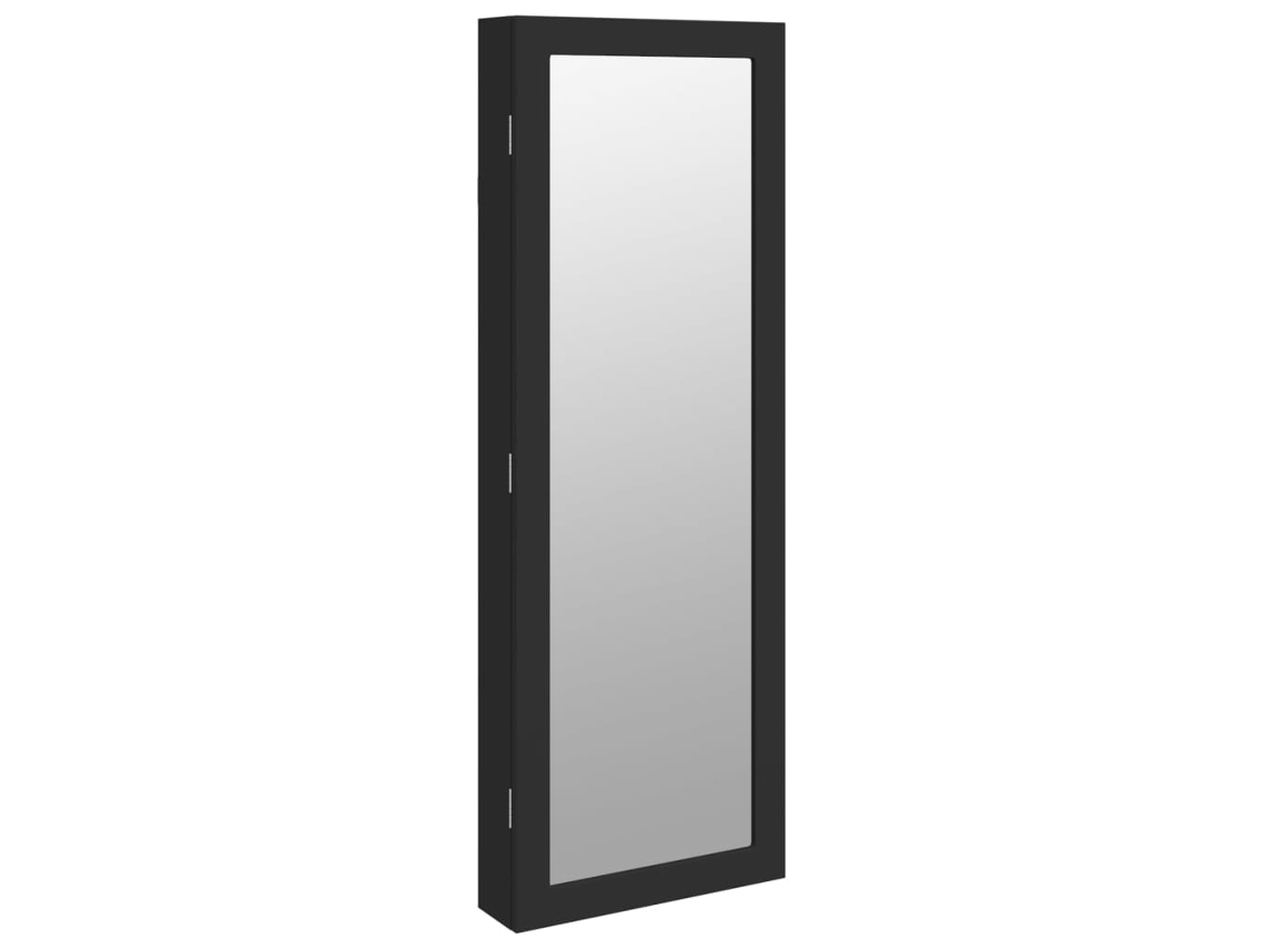 Mirror Jewellery Cabinet, Mirror Jewellery Cabinets Vidaxl Preto Madeira Processada (n/a)