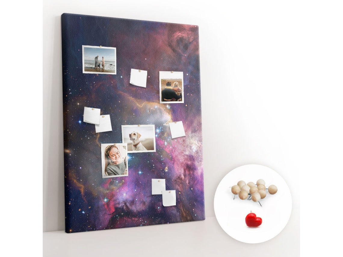 Lousa De Cortiça Galáxia E Cosmos Para A Sala De Estar Espelharte (100x140 Cm)