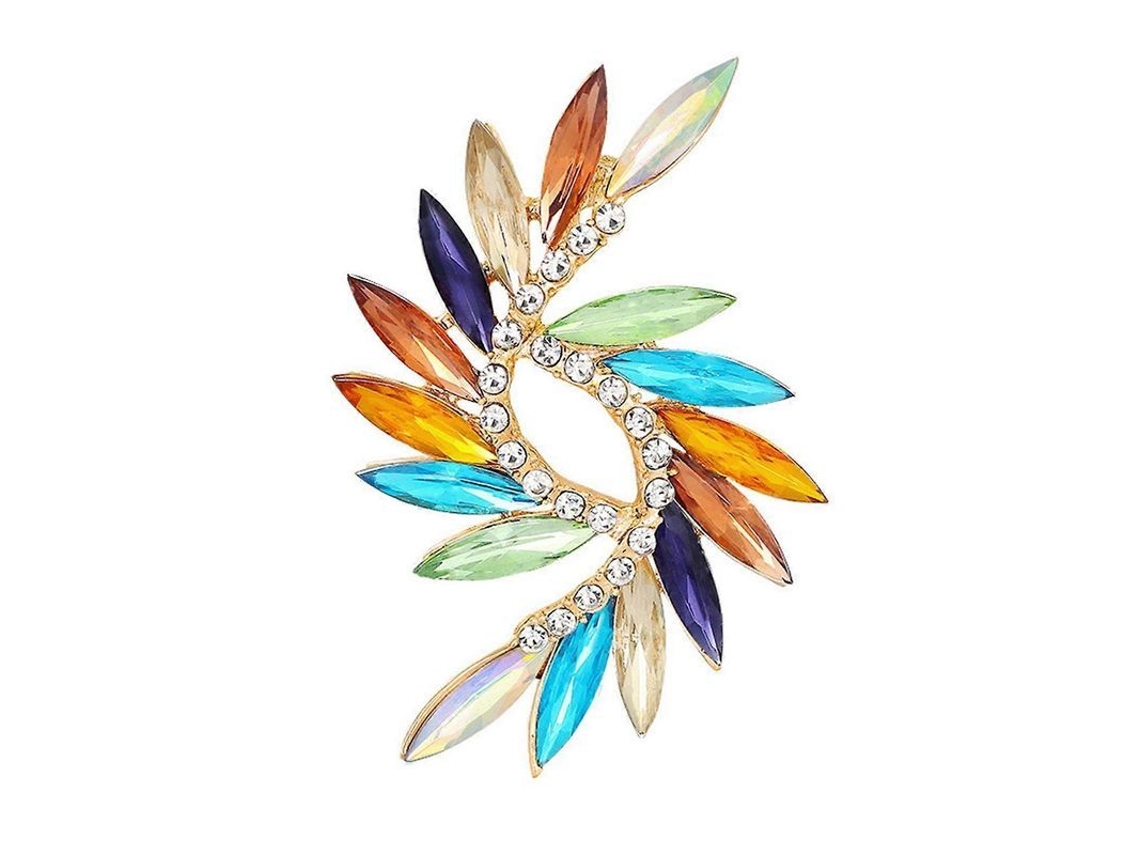 2026 broche de Mulher com Pedras Strass e Flor Giratória, Design Fashion de Liga, Exquisito e Detalhado