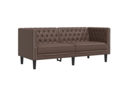 Chesterfield Sofa, Chesterfield Sofas Vidaxl Marrom Couro Artificial (n/a)