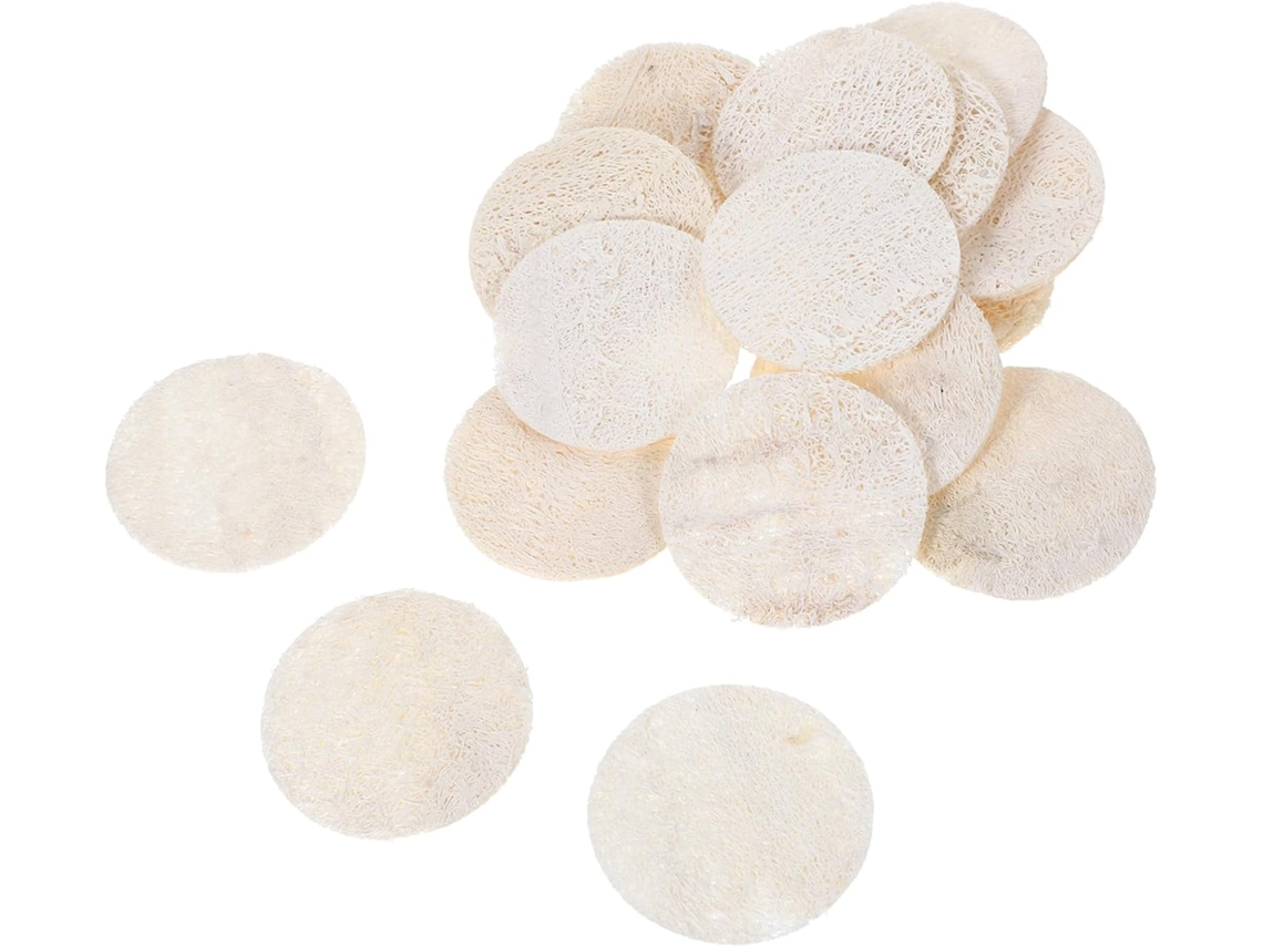 Conjunto De 18 Esponjas Esfoliantes Redondas E Compactas Bucha Vegetal Para Rosto Corpo Limpeza Profunda Remoção Cravos
