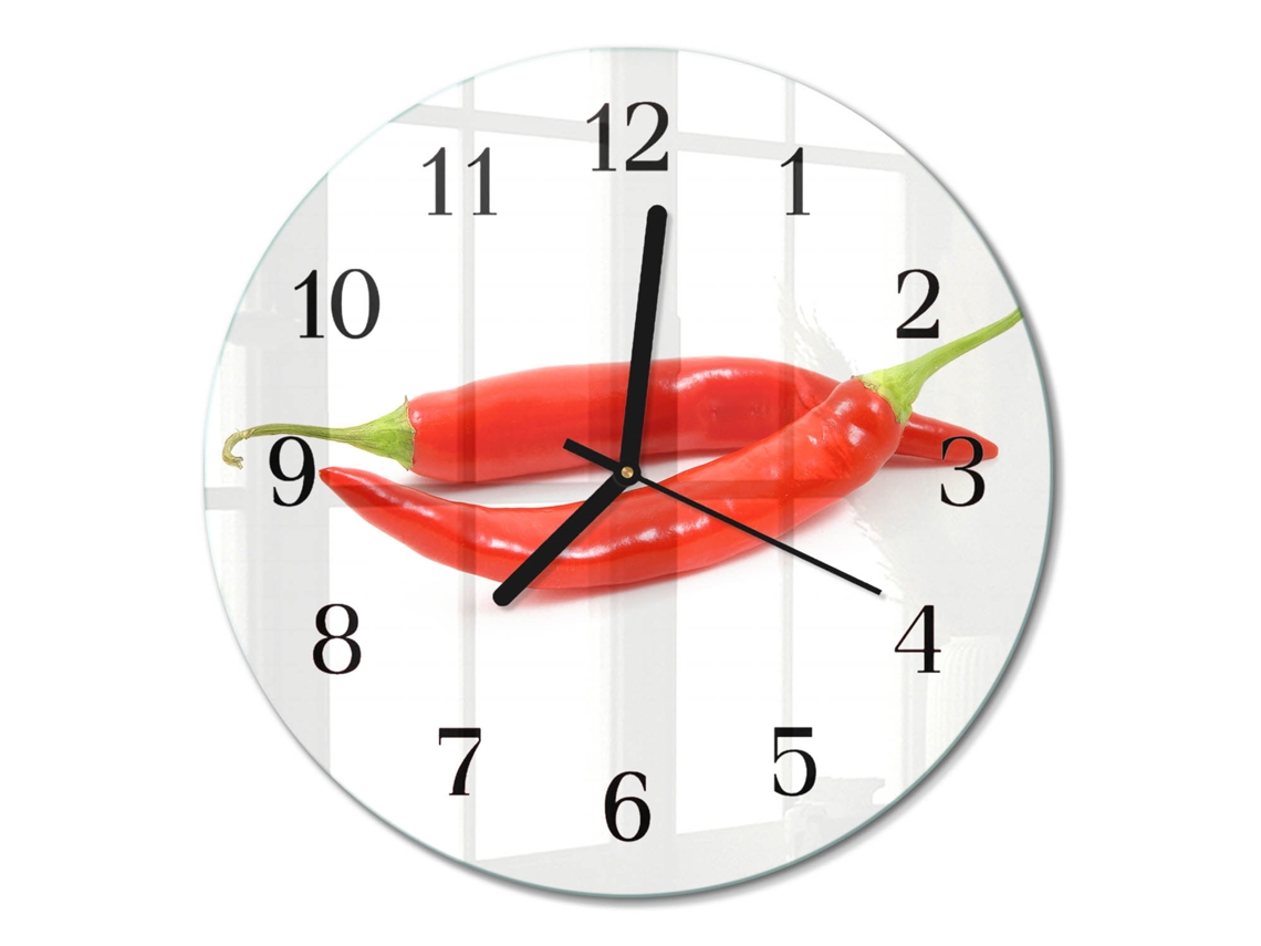 Relógio De Parede De Vidro Pimentachili Espelharte (30 Cm)