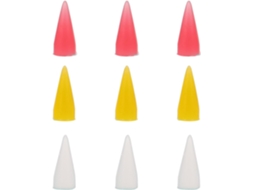 Conjunto de 9 Pontas de Reposição de Silicone para Caneta de Manicure, Pontas Pequenas.