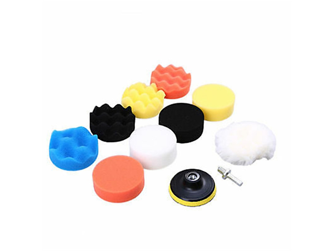 Kit De 11 Almohadillas De Polimento De 3 Pulgadas Para Carro Com Discos Autoadesivos E Acessórios Para Furadeira, Ideal Para Automóveis E Lar