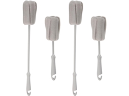 Escova De Limpeza Para Garrafas E Xícaras Beauvorty Com Esponja Cabo Plástico, Pacote Com 4 Peças, Absorve Água