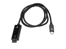 V7 V7Uchdmi-1M Adaptador de Cabo de Vídeo Usb Type-C 3.2 Gen 1 Hdmi Preto