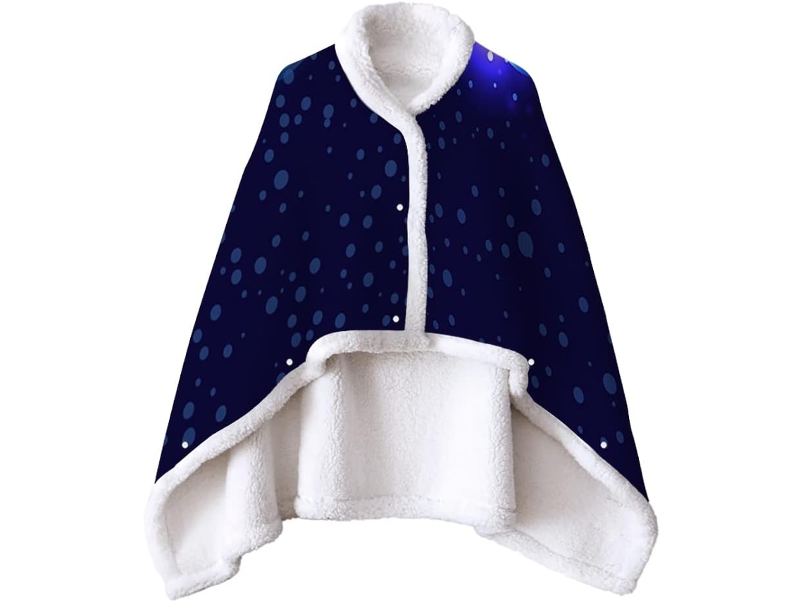 Manta de Lã Sherpa Fansu Grossa Macia Estampada com Botões em Microfibra Ideal para o Inverno Adultos e Crianç