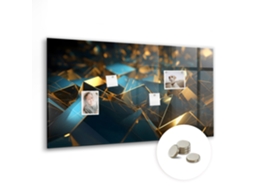 Quadro De Vidro Magnético Abstração Decorativa Para A Sala De Estar Espelharte (120x60 Cm)