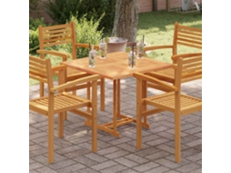 Vidaxl Tampo De Mesa Quadrado 80x80x2,5 Cm Madeira De Teca Maciça