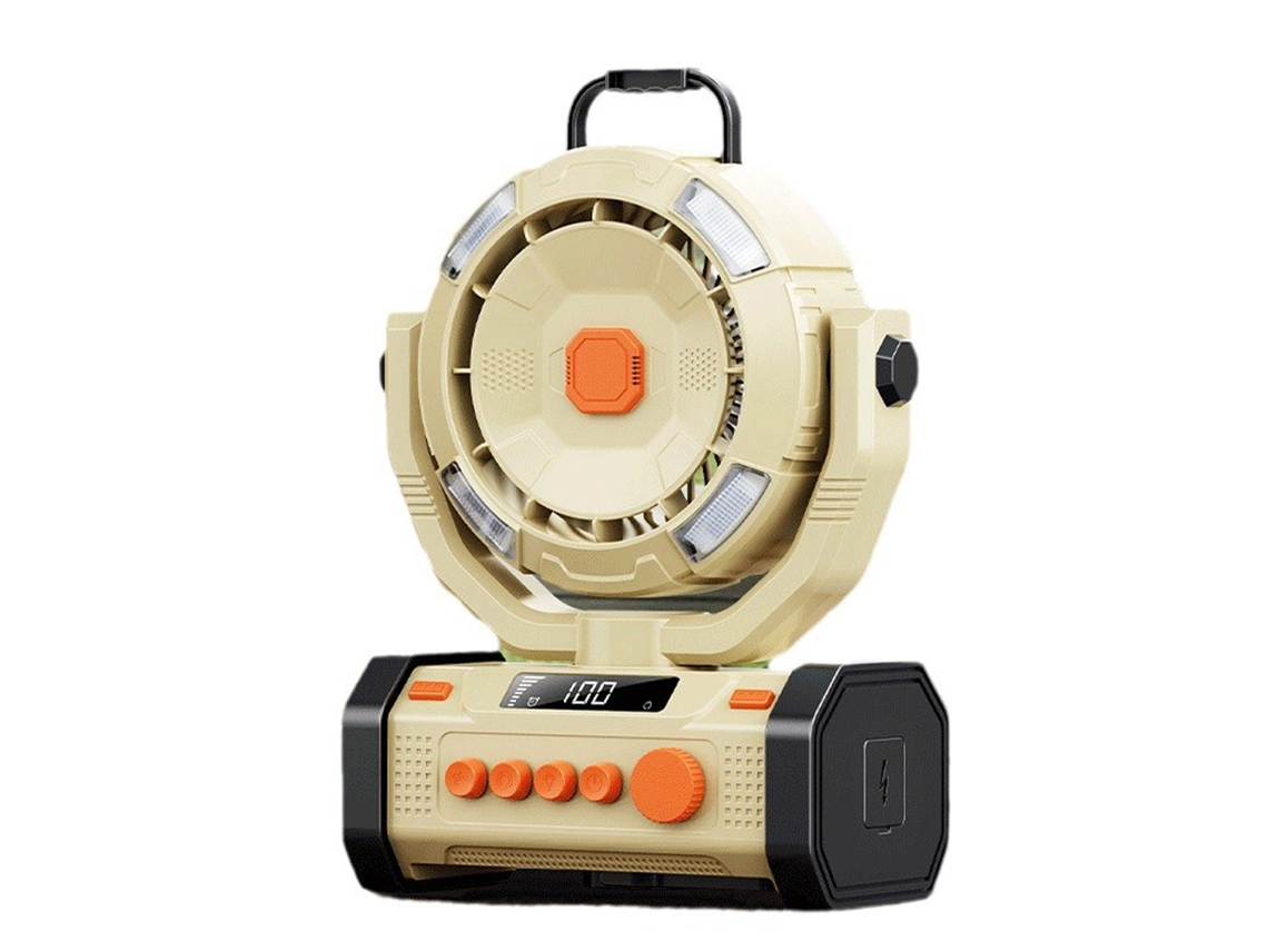 Ventilador Camping Led Recarregável com Luz