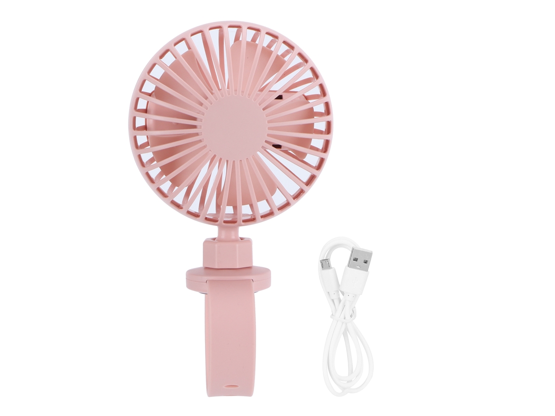 Ventilador Usb Mini Portátil Pulseira Rosa para Viagem