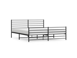 Bed Frame, Bed Frames Vidaxl Preto Aço (193 X 203 Cm)